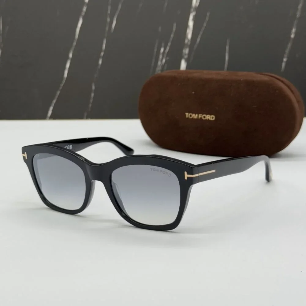 NEW TOM FORD LAUREN-02 TF614 01C WOMEN BLACK SUNGLASSES TOM FORD FT0614/S